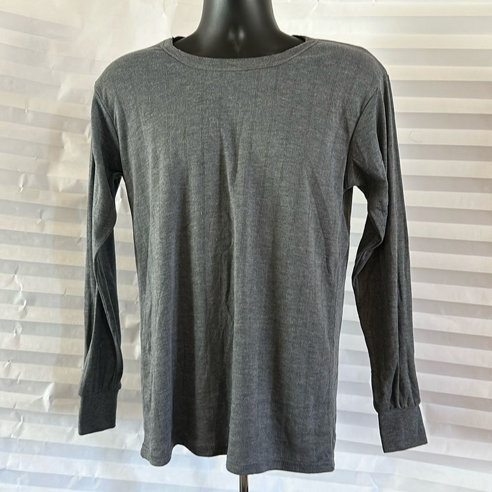 Therma Tek Men's Thermal Shirt Size XL Dark Gray Long Sleeve Base Layer Top